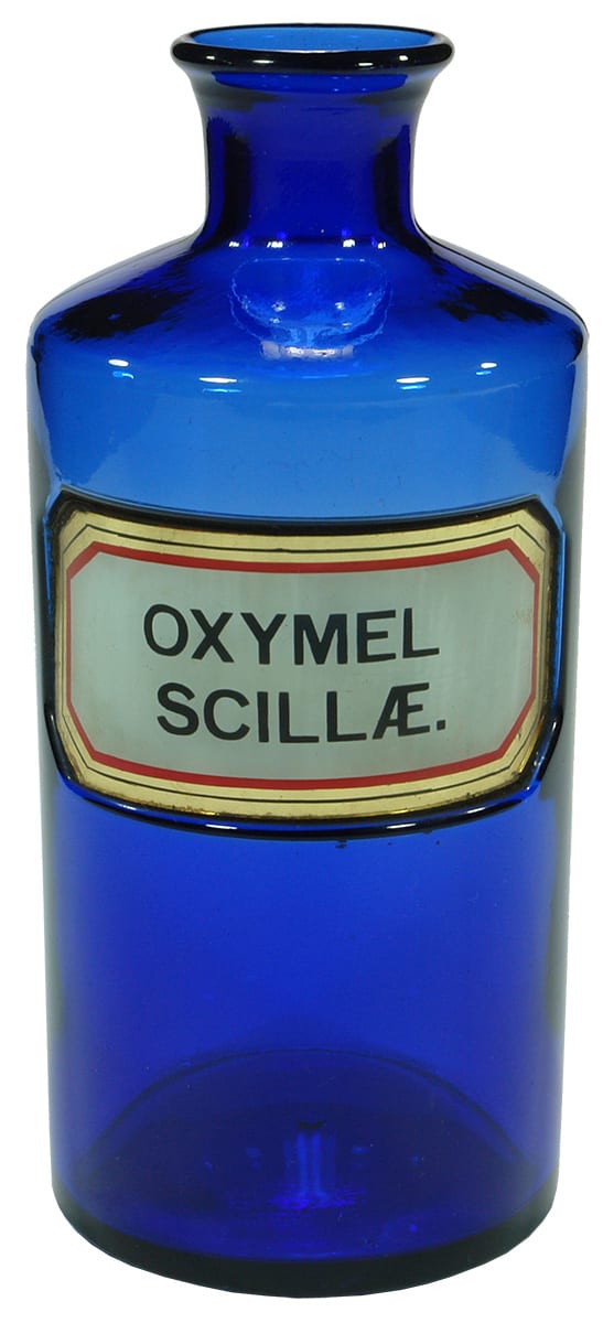 Oxymel Scillae Cobalt Blue Bottle