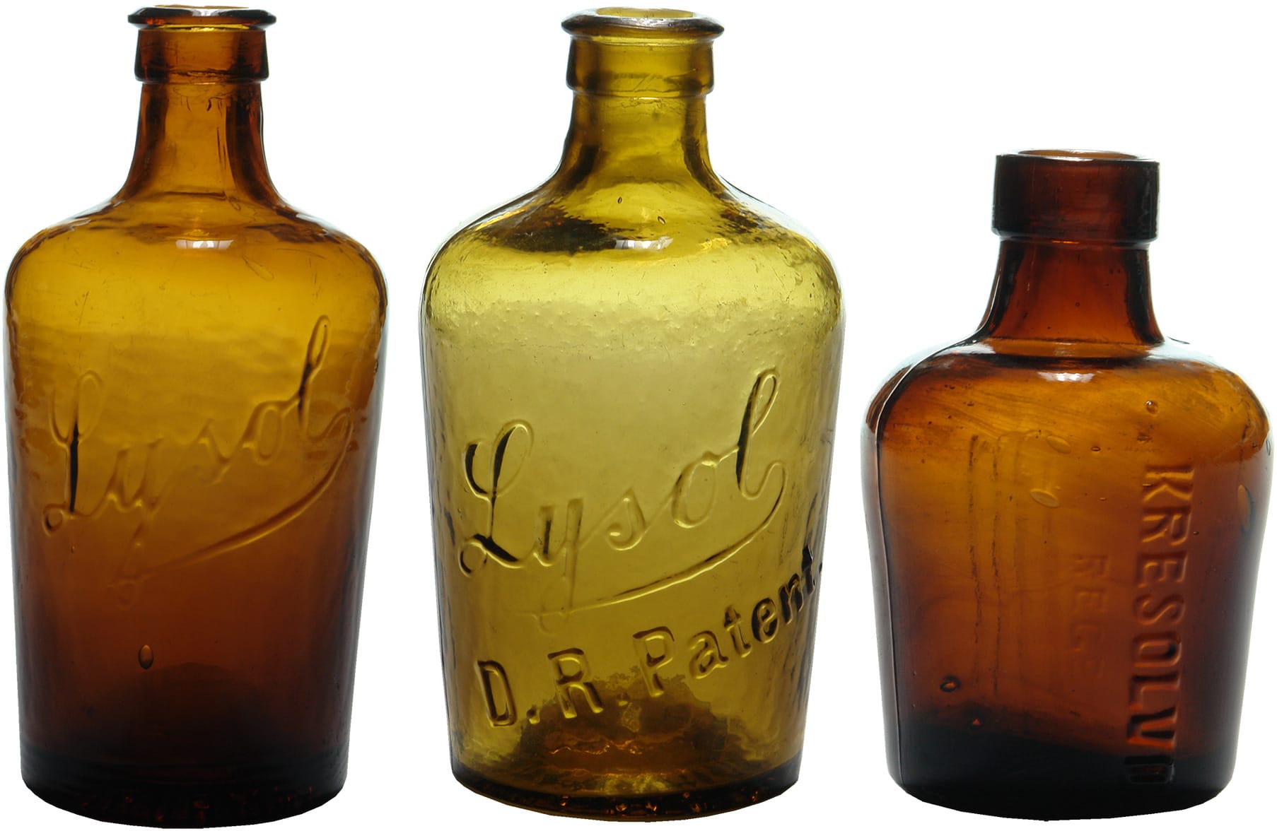 Collection Lysol Kresolvo Bottles