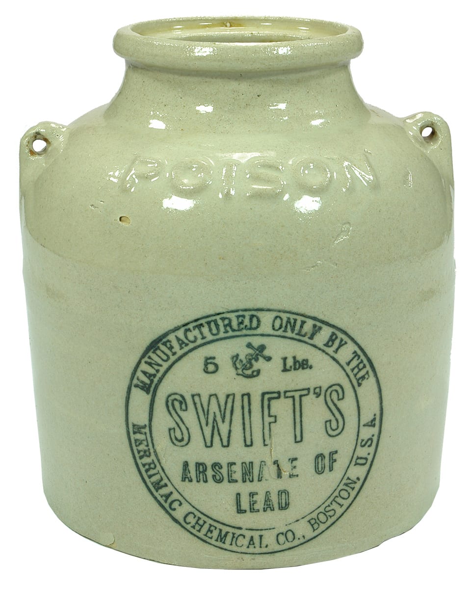 Swifts Arsenate Lead Merrimac Chemical Boston Jar