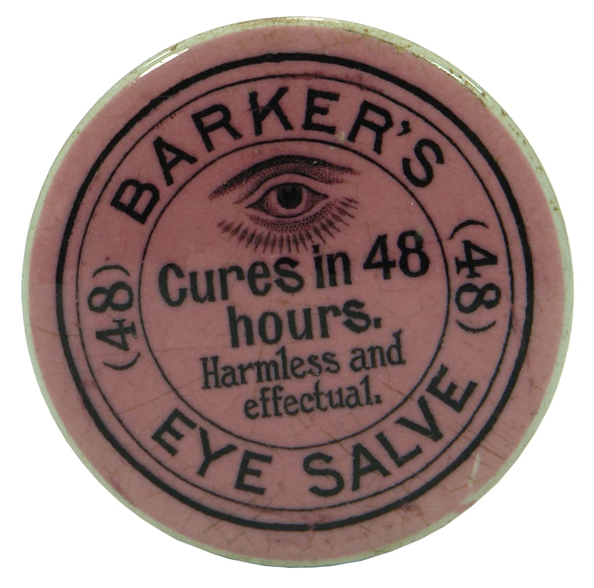 Barker's Eye Salve Pot Lid