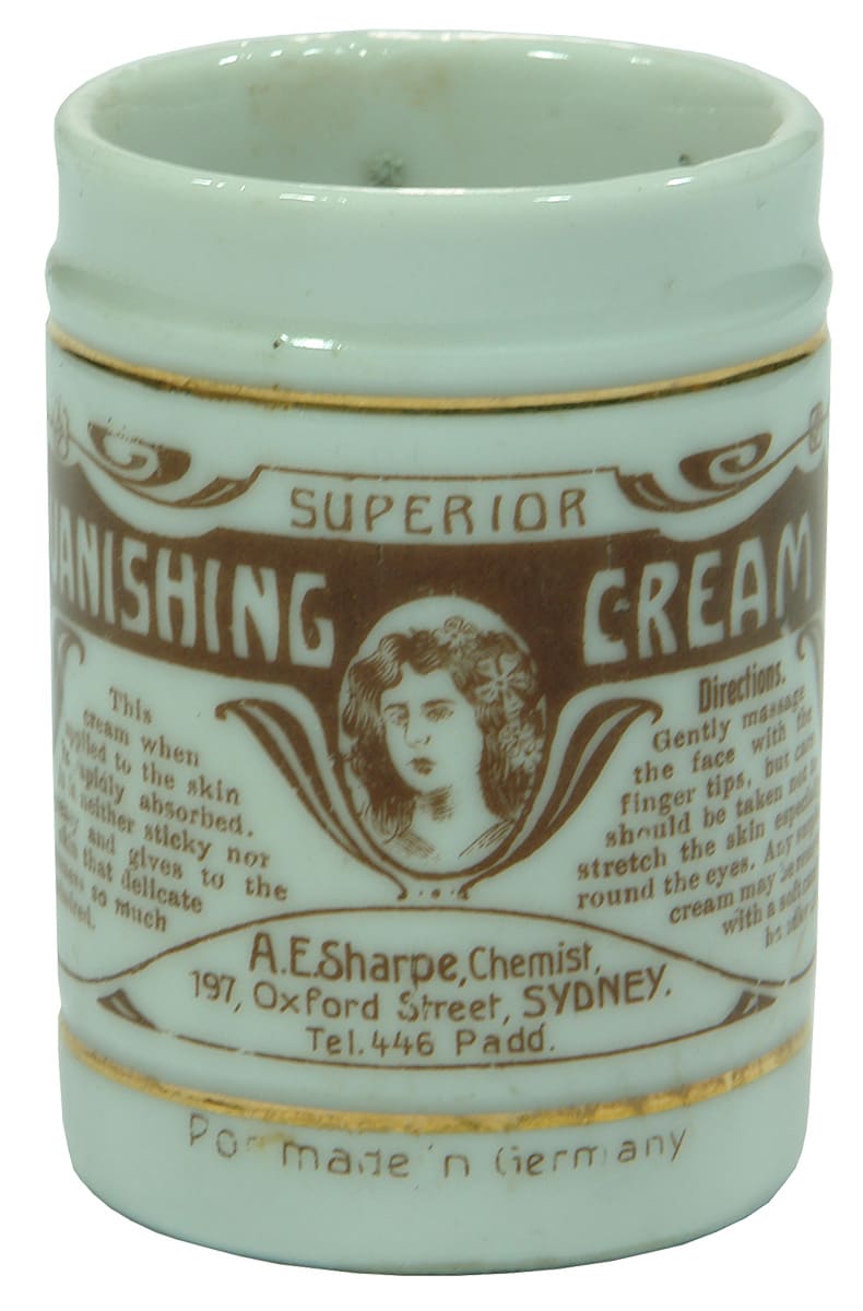 Charpe Chemist Oxford Sydney Vanishing Cream Pot