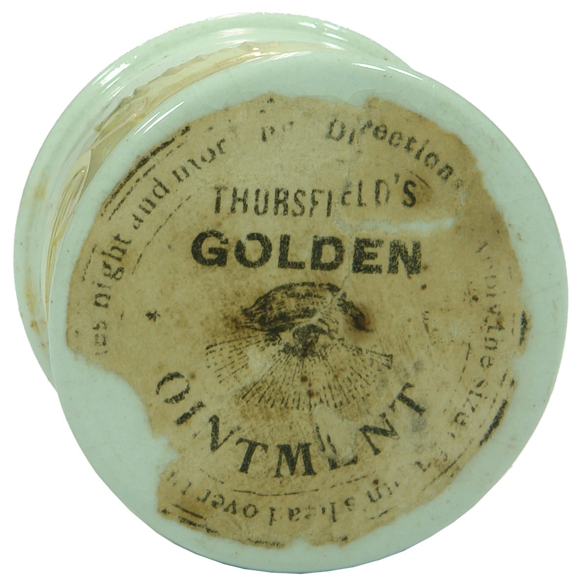 Thursfield's Golden Ointment Colac Label Pot Lid