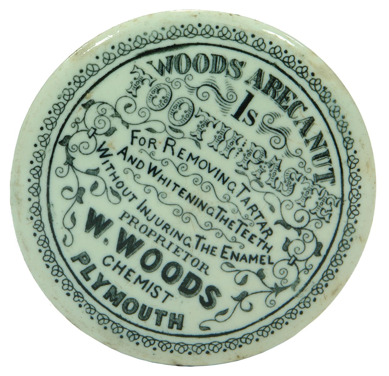 Woods Areca Nut Tooth Paste Pot Lid