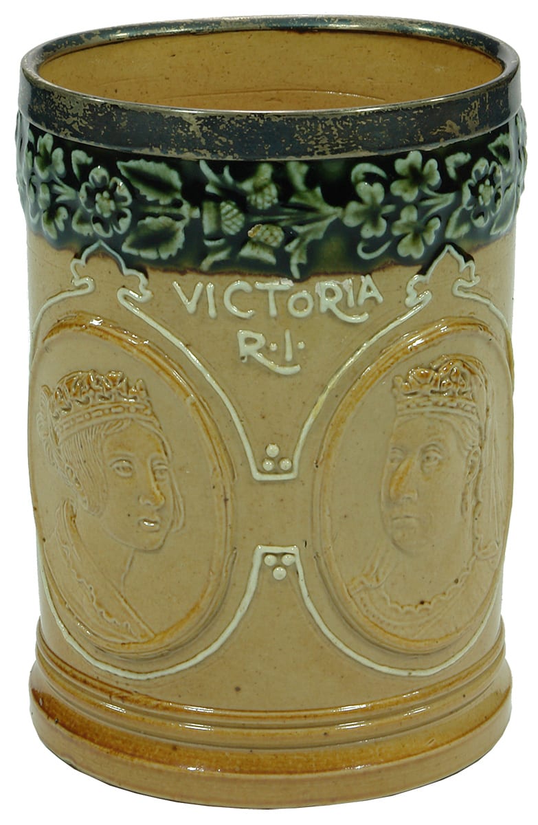 Queen Victoria Diamond Jubilee Doulton Lambeth Stoneware