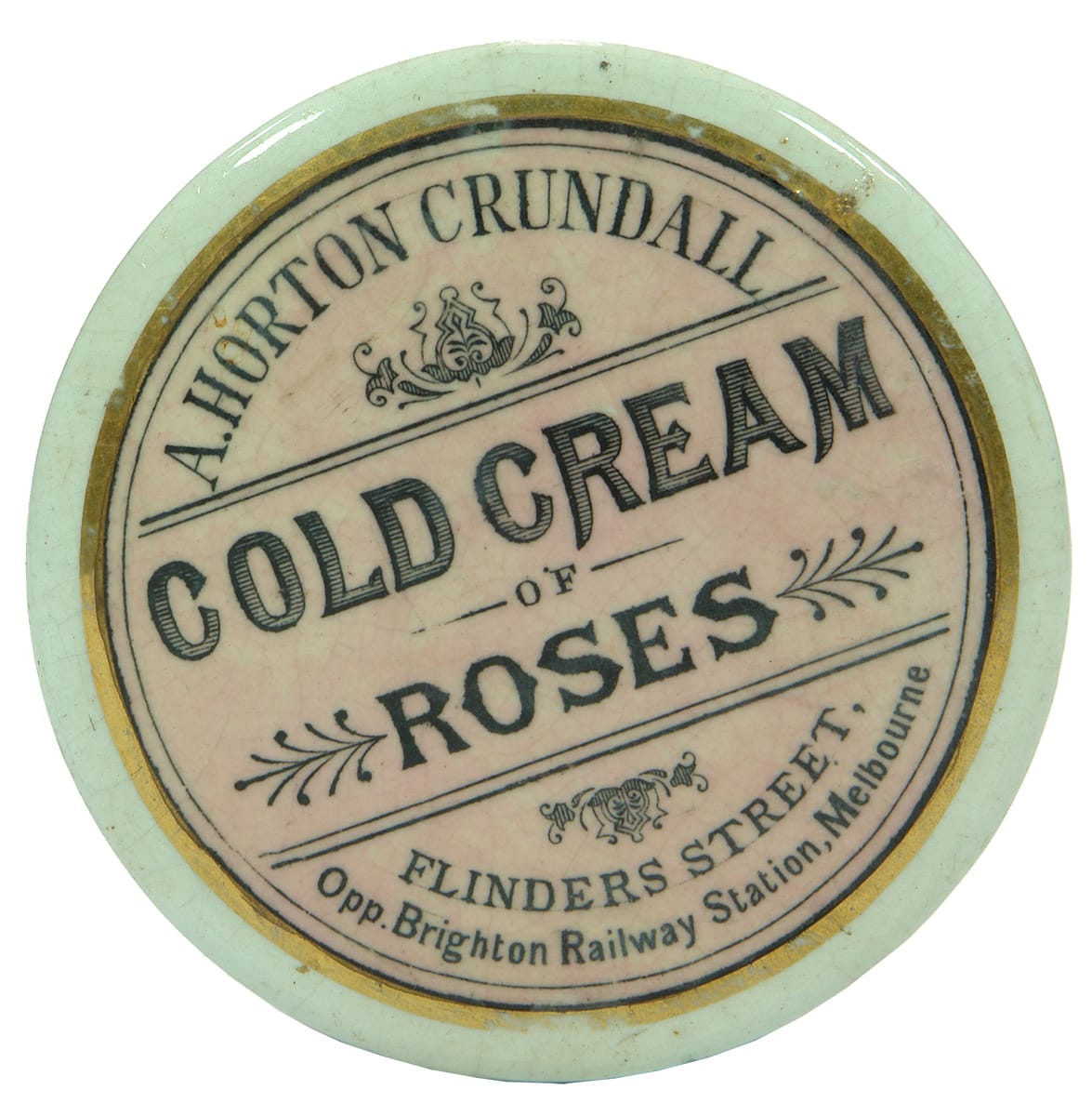 Horton Crundall Flinders Melbourne Cold Cream Pot Lid