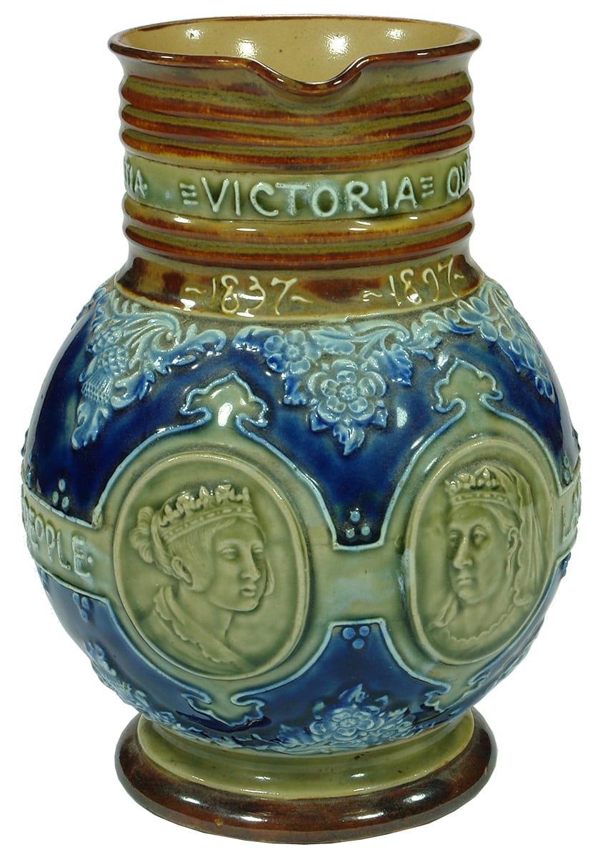 Queen Victoria Diamond Jubilee Doulton Lambeth Majolica