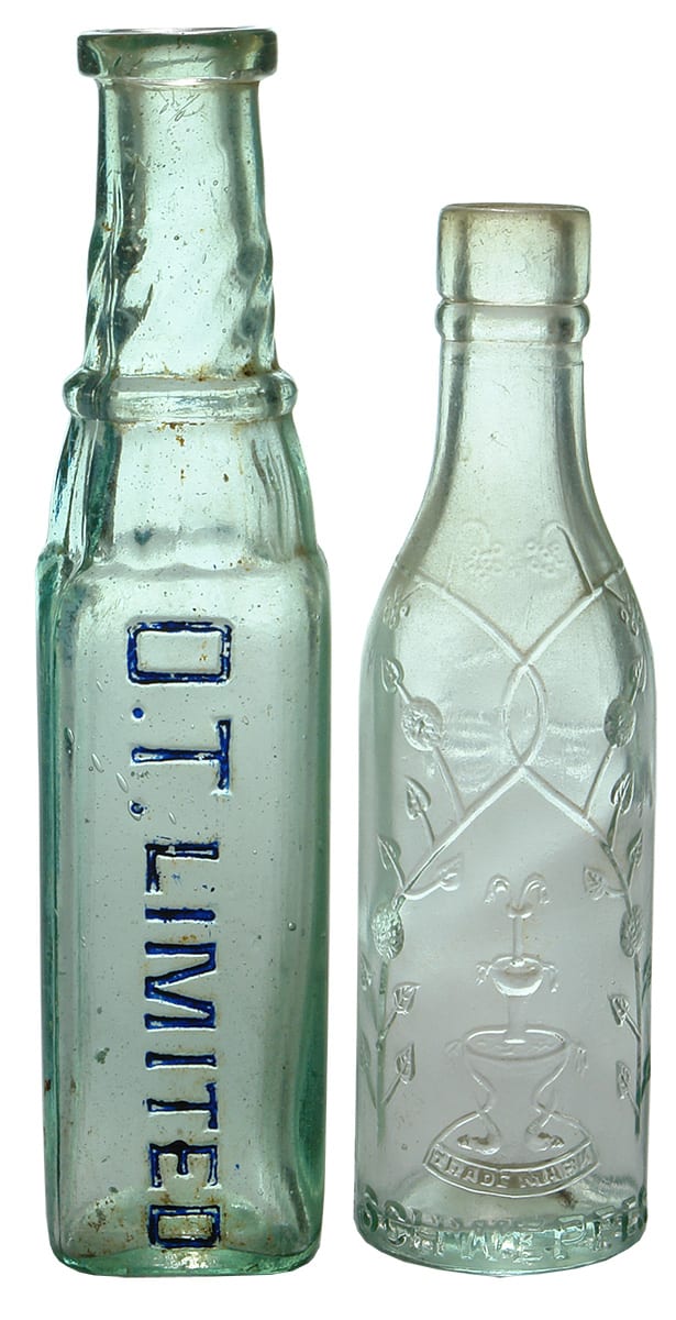 OT Schweppes Sample Cordial Bottles