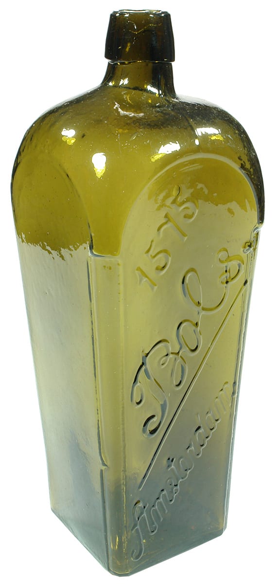 1575 Bols Amsterdam Olive Green Gin Bottle