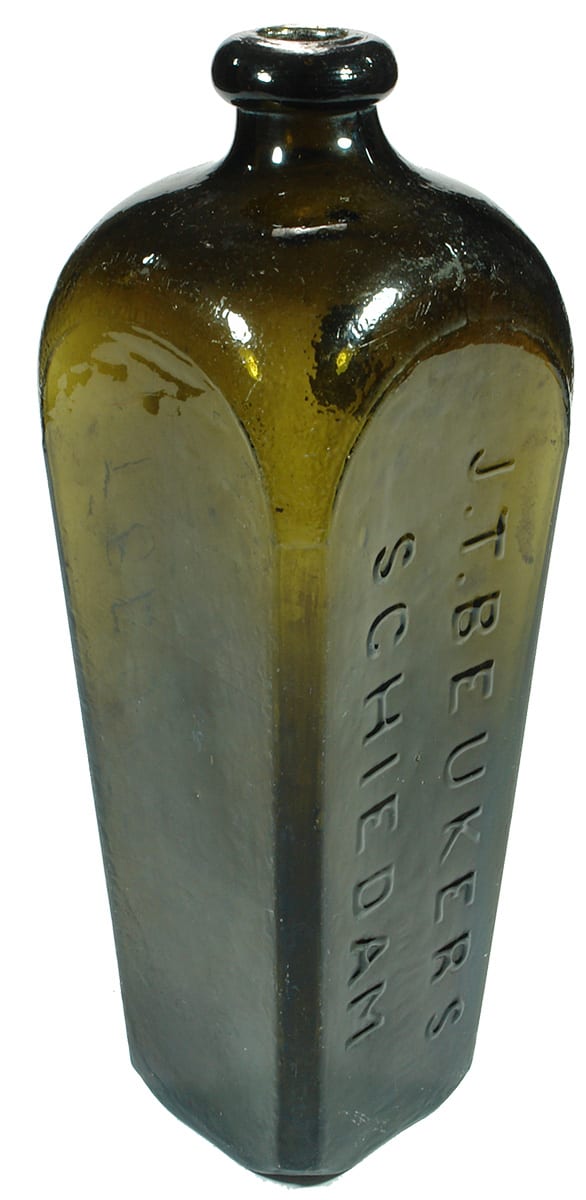 Beukers Schiedam Green Gin Bottle