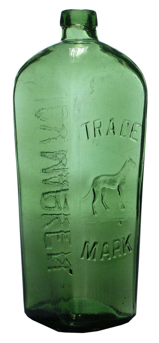 Marken Dog Green Glass Gin Bottle