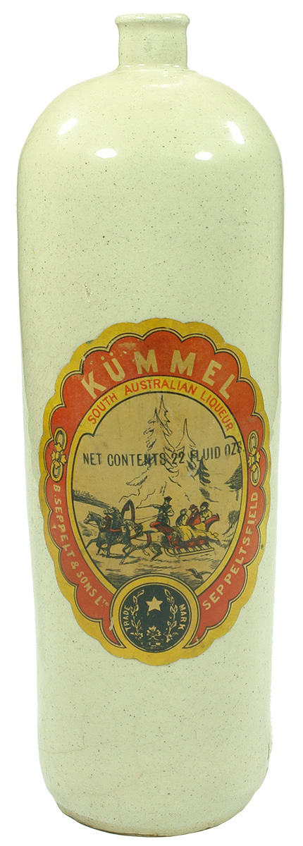 Kummel Seppelt South Australian Liqueur Ceramic Bottle