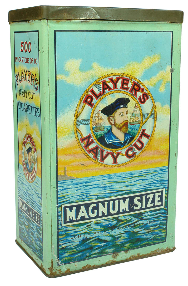 Player's Navy Cut Magnum Size Tobacco Cigarette Tin