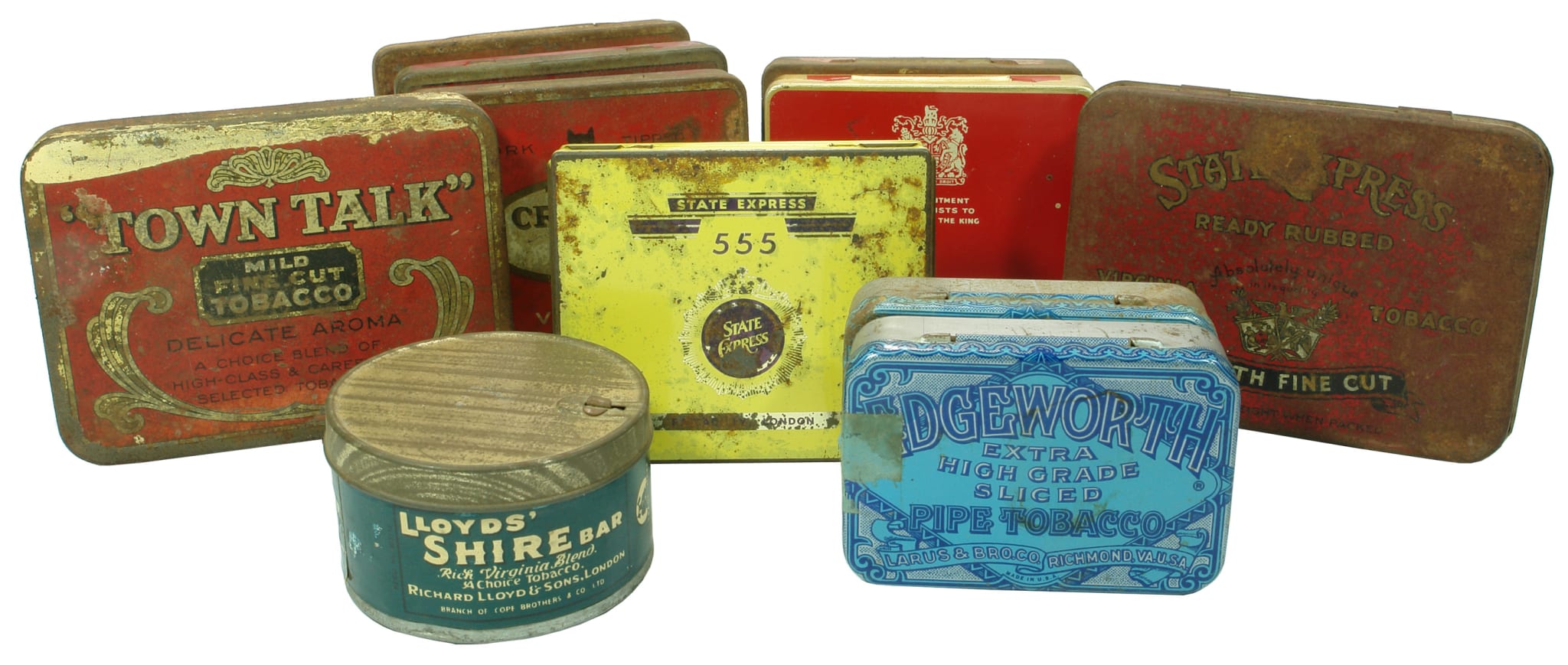 Group Vintage Tobacco Tins