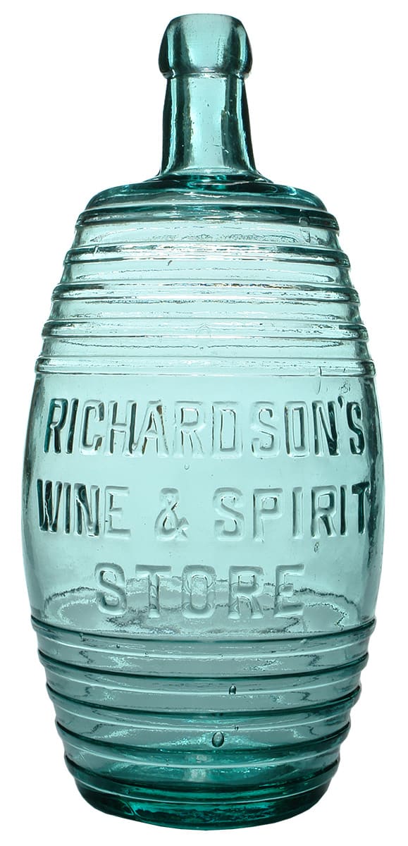 Richardson's Wine Spirit Stores Flagon Barrel Bottles