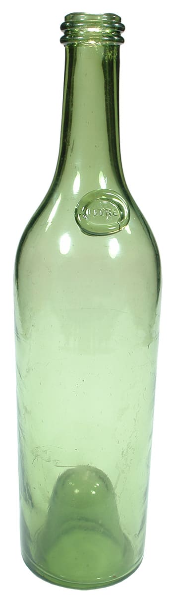 Litre Applied Seal Wine Bottle