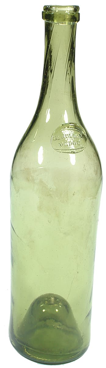 St Julien Medoc Sealed Antique Wine Bottle