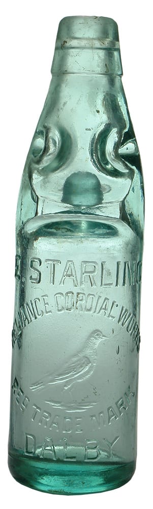 Starling Reliance Cordial Works Dalby Codd Bottle