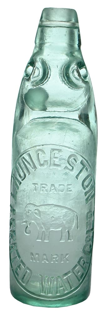 Launceston Aerated Water Elephant Codd Bottle