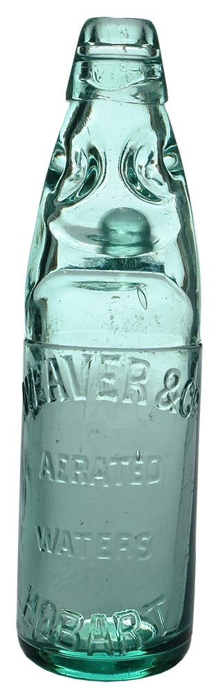 Weaver Aerated Waters Hobart Pinnacle Codd Bottle