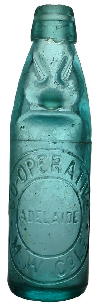 Co-operative Mineral Waters Adelaide Codd Bottle