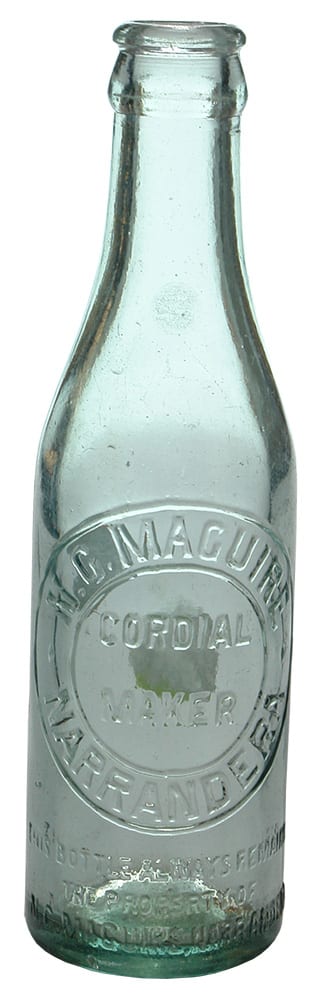 Maguire Cordial Maker Narrandera Crown Seal Bottle
