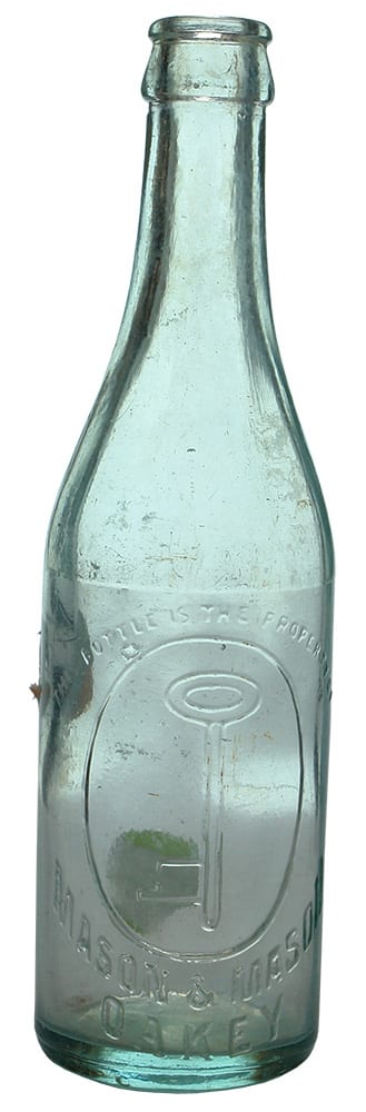 Mason Oakey Crown Seal Soft Drink Bottle