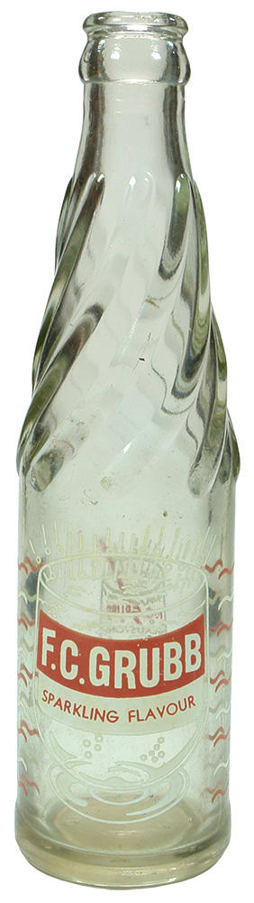 Grubb Gladstone Ceramic Label Soft Drink Bottle