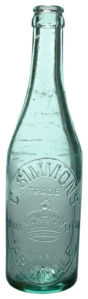 Simmons Armidale Crown Seal Soft Drink Bottle