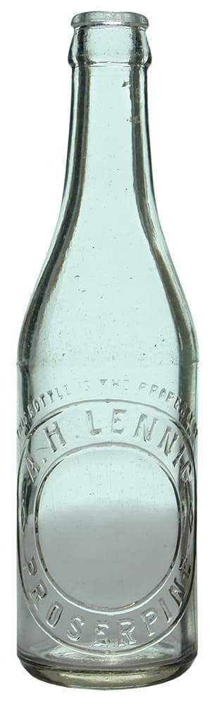 Lennig Proserpine Crown Seal Soft Drink Bottle
