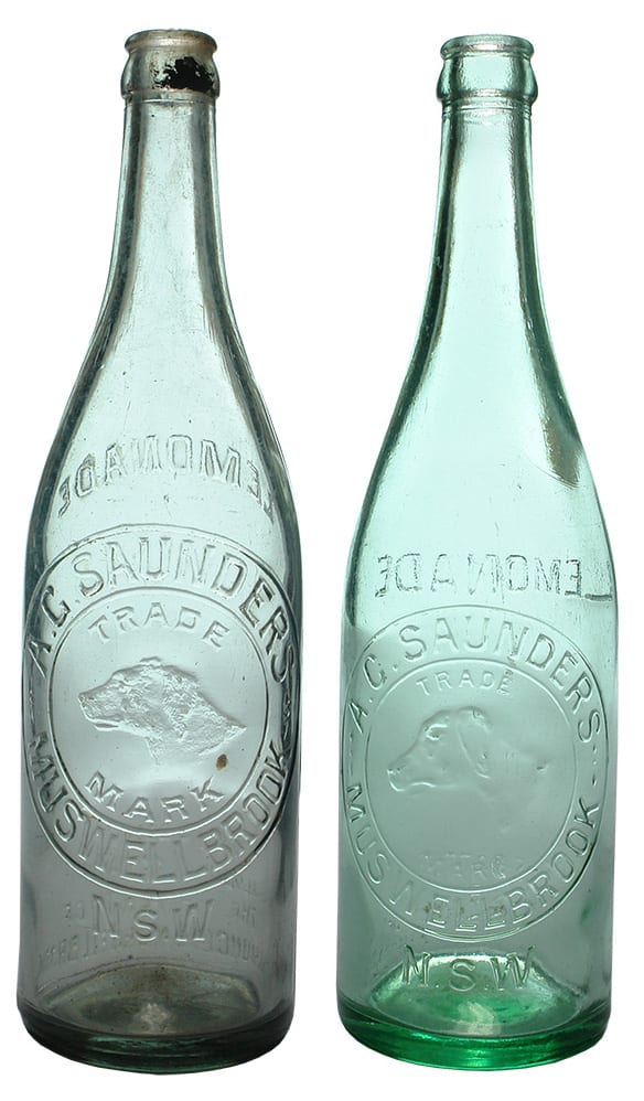 Saunders Muswellbrook Crown Seal Lemonade Bottles