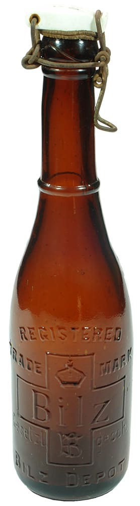 Bilz Depot Melbourne Amber Lightning Stopper Bottle