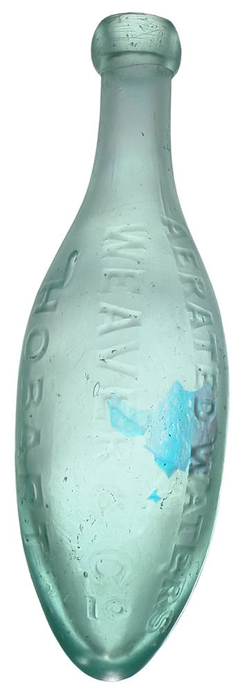 Weaver Hobart Aerated Waters Torpedo Bottle