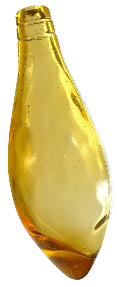 Honey Amber Torpedo Shaped Bottle