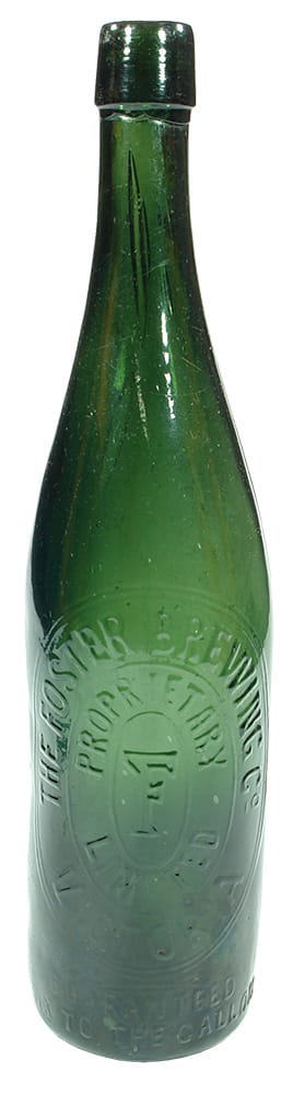 Foster Brewing Company Victoria Antique Green Bottle