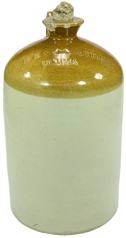 Cuttle Ultima Old Stoneware Impressed Demijohn