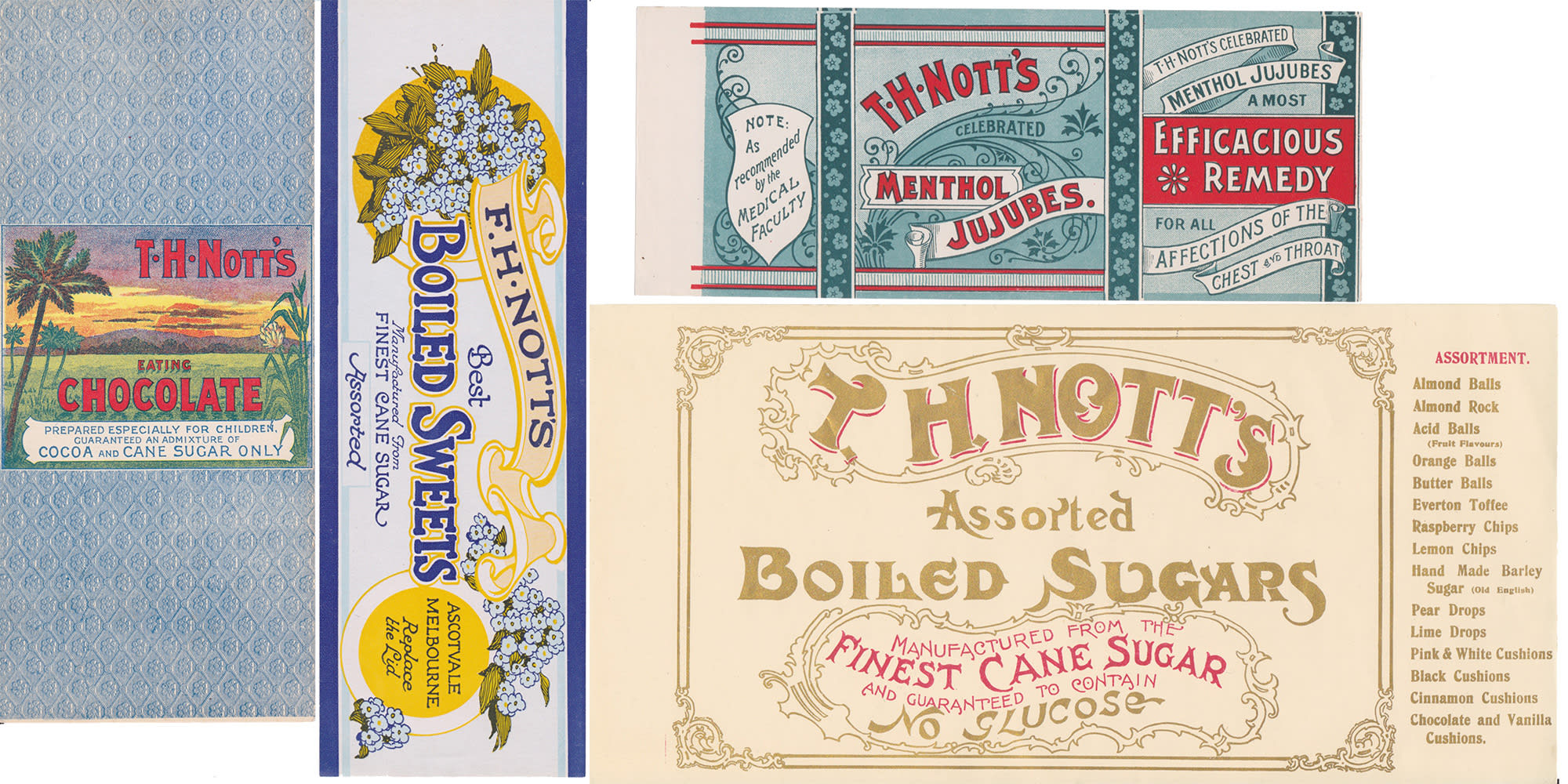 Nott Ascot Vale Melbourne Chocolate Confectionery Labels