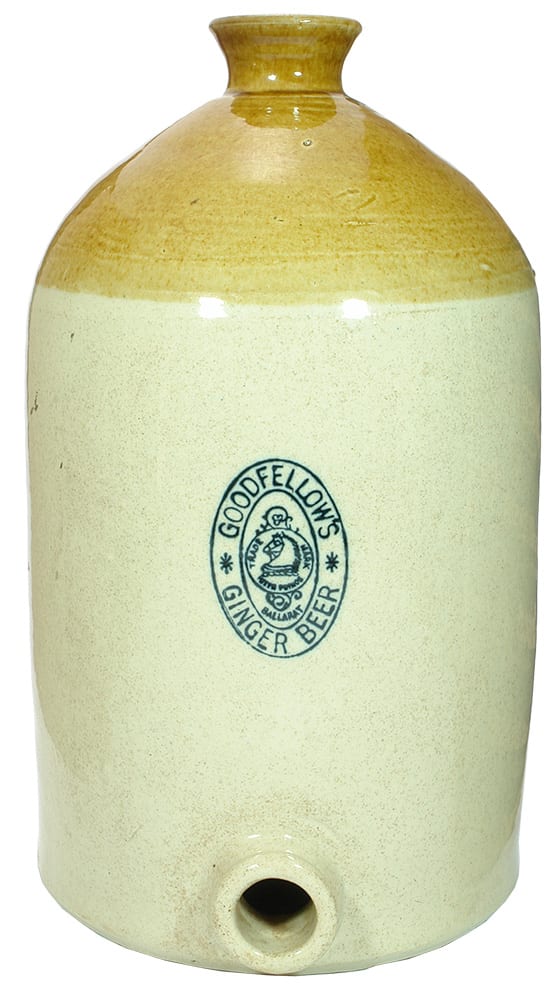 Goodfellow's Ballarat Ginger Beer Stoneware Demijohn