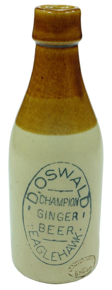 Oswald Champion Ginger Beer Eaglehawk Stoneware Bottle