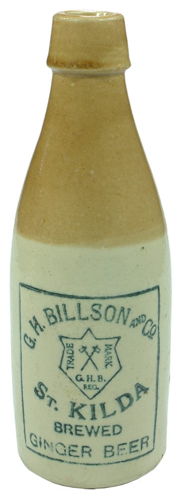 Billson St Kilda Axes Ginger Beer Bottle