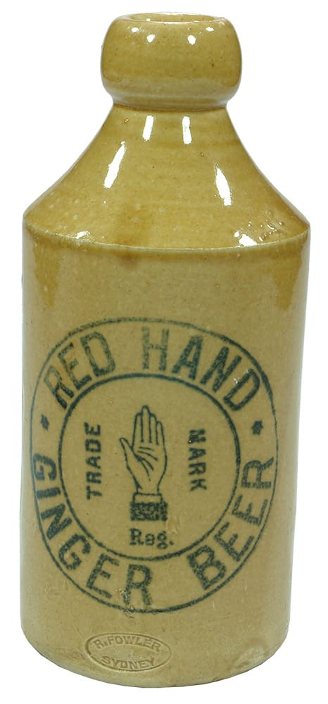 Red Hand Ginger Beer Bottle