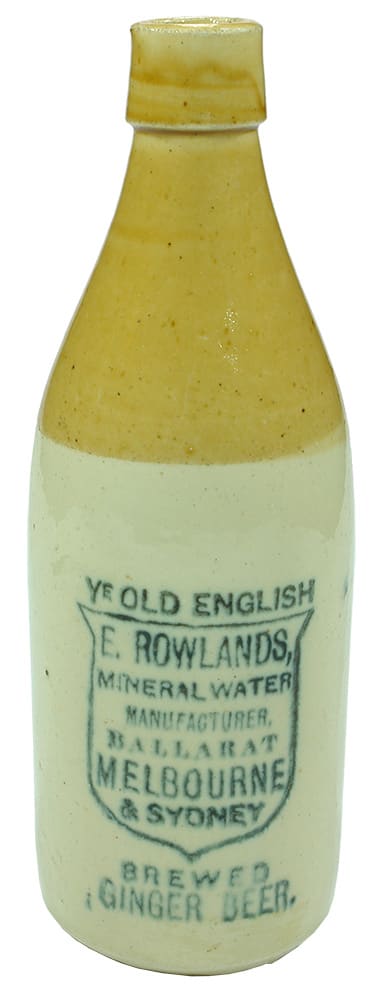 Rowlands Ballarat Melbourne Sydney Stoneware Ginger Beer