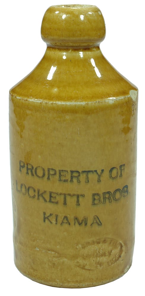 Lockett Bros Kiama Stoneware Ginger Beer Bottle