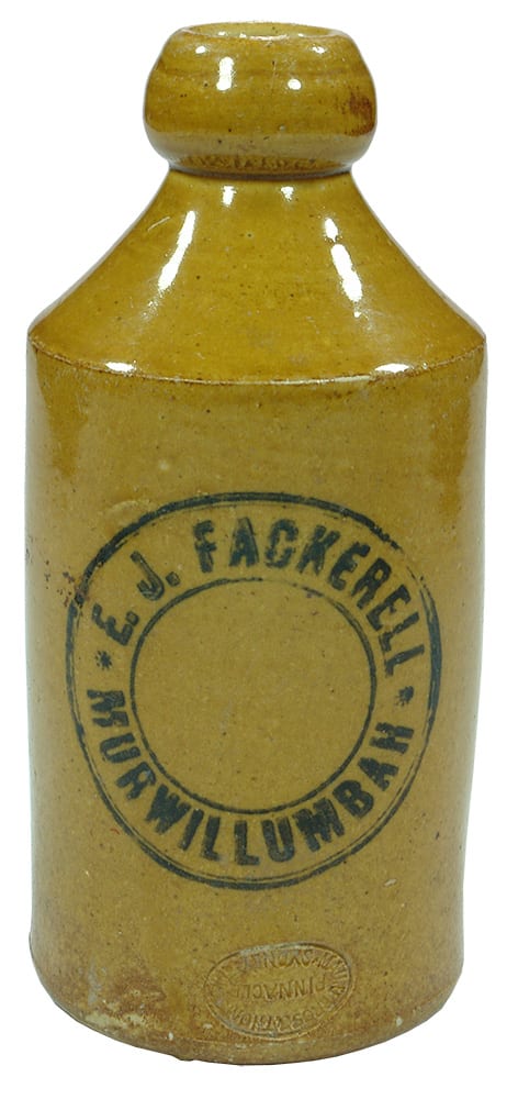 Fackerell Murwillumbah Stoneware Ginger Beer Bottle