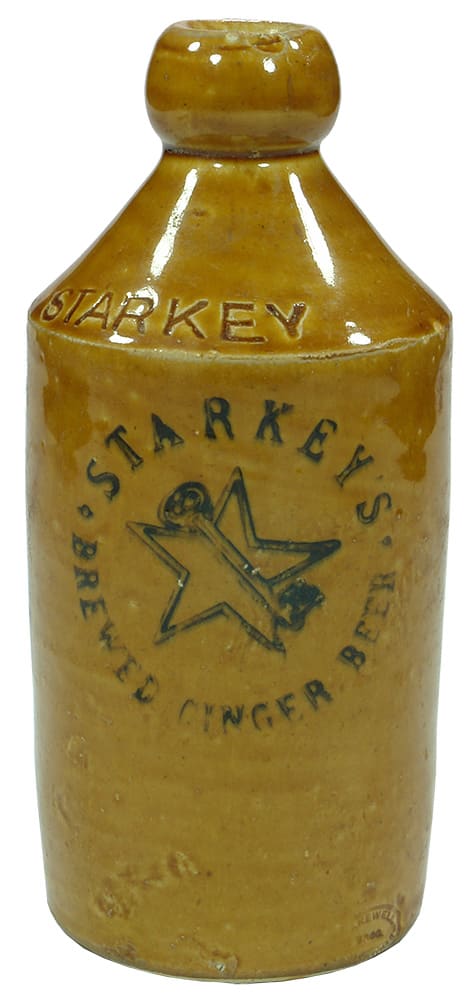 Starkeys Brewed Ginger Beer Stoneware Bottle