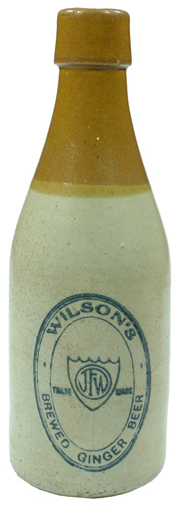 Wilson's Albury Stoneware Ginger Beer Bottle