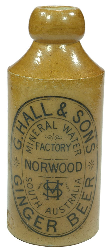 Hall Mineral Water Norwood South Australia Bottle