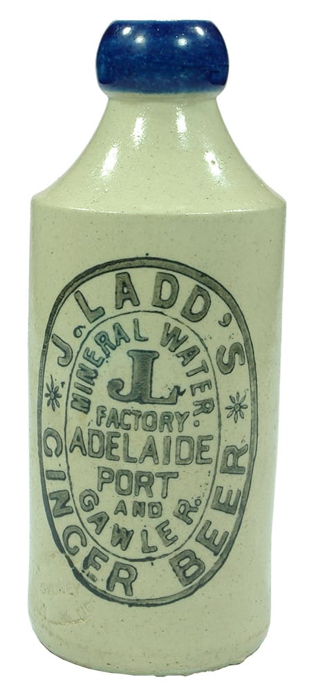 Ladd Adelaide Port Gawler Ginger Beer Bottle