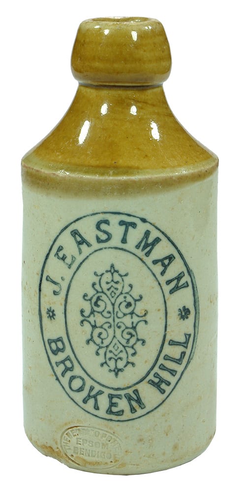 Eastman Broken Hill Stoneware Ginger Beer Bottle