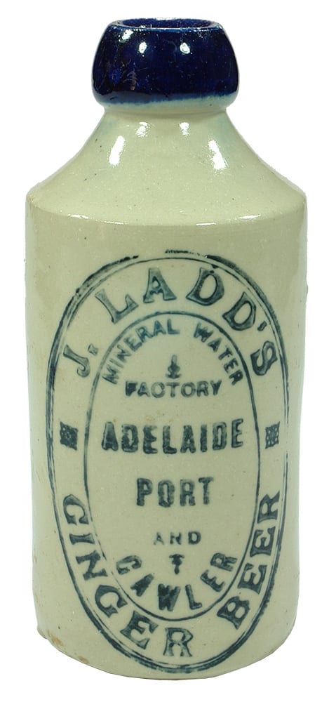 Ladd Adelaide Port Gawler Ginger Beer Bottle