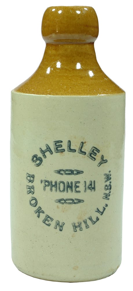 Shelley Broken Hill Stoneware Ginger Beer Bottle